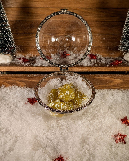 Boule de Noël en Verre – Les Dés du Dragon LégendaireTales of Dice