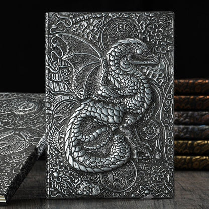 Carnet A5 en similicuir épais à motifs 3D0Tales of Dice