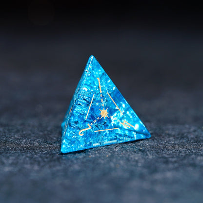 Set de Dés en Verre - Blue Lightning Shattered Zircon0Tales of Dice