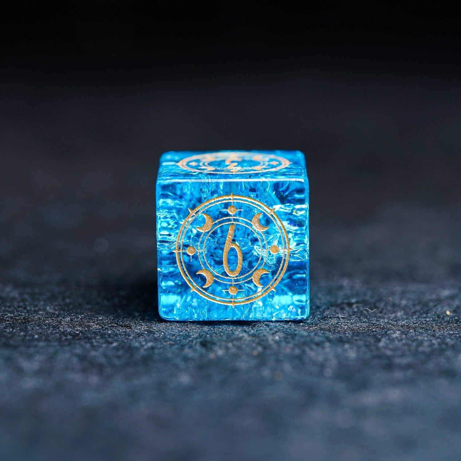 Set de Dés en Verre - Blue Lightning Shattered Zircon0Tales of Dice